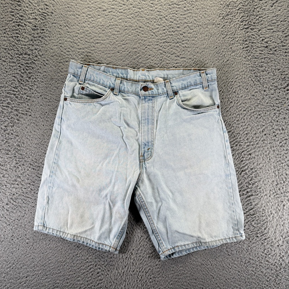 Vintage Levi's 505 Shorts Mens 36 Blue Cotton Denim Bermuda Faded Workwear‎ USA